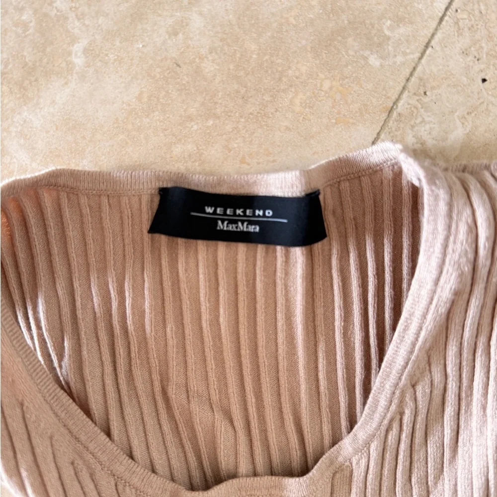 MaxMara Weekend Markus Plissé Crepe Sleeveless Dress - Picture 3 of 3